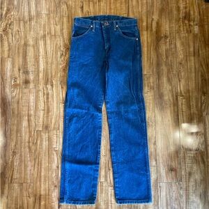 WRANGLER Men’s Straight Blue Denim Jeans Western Size 30x32